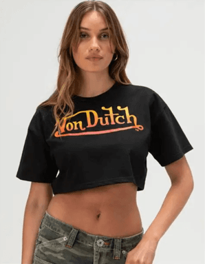 Trippy Cropped Graphic Tee studio shot 2