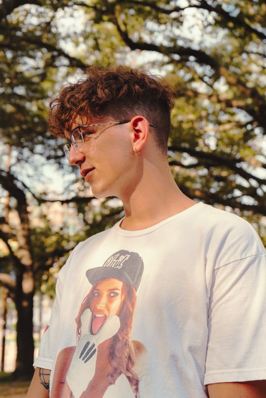 Trippy Cropped Graphic Tee studio shot 3