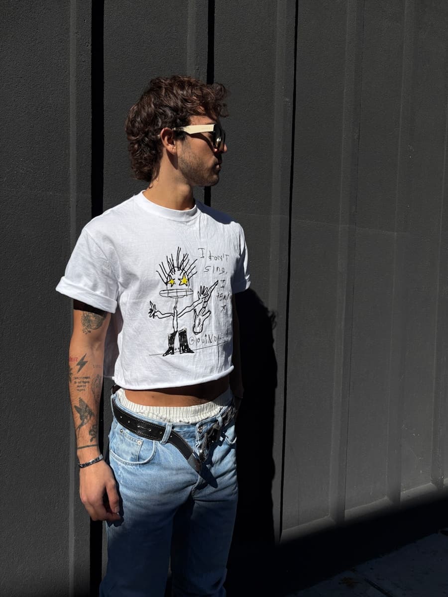 Trippy Cropped Graphic Tee